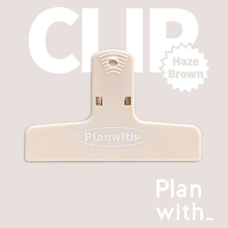 RosyPosy Japanese Wind Cream File magnetic bill clip in Haze Series with plastic magnet alloy construction