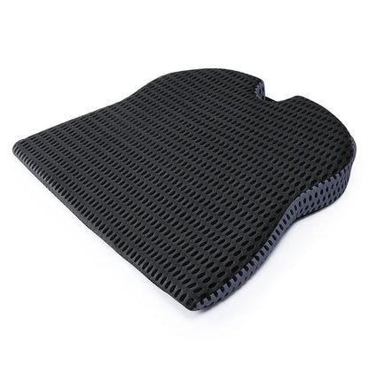 Memory foam car and office chair cushion with fixed strap in solid colour options