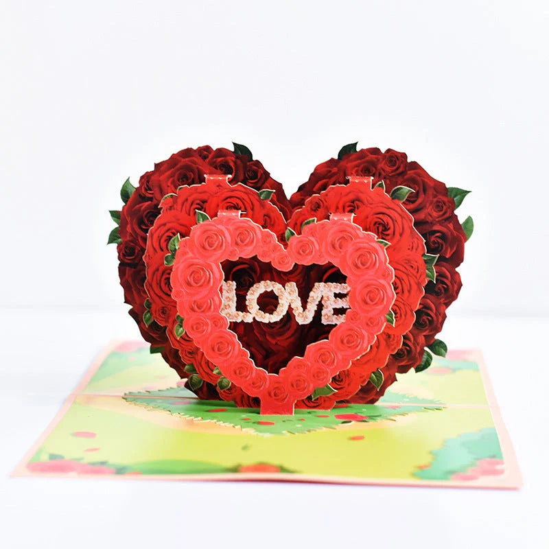 Enchanting 3D pop-up greeting cards with beautiful floral designs, perfect for birthdays, anniversaries, and other special occasions