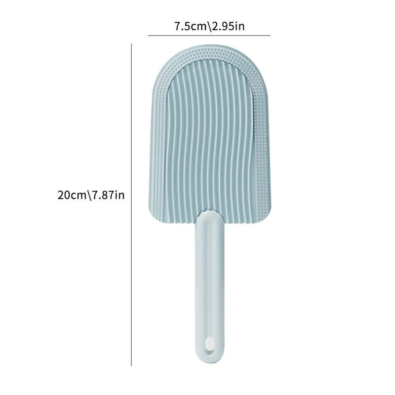 Ice cream pet shaver brush 200mm x 75mm foldable silicone grooming comb for cats and dogs washable hair removal tool for home and travel in blue green yellow colour options