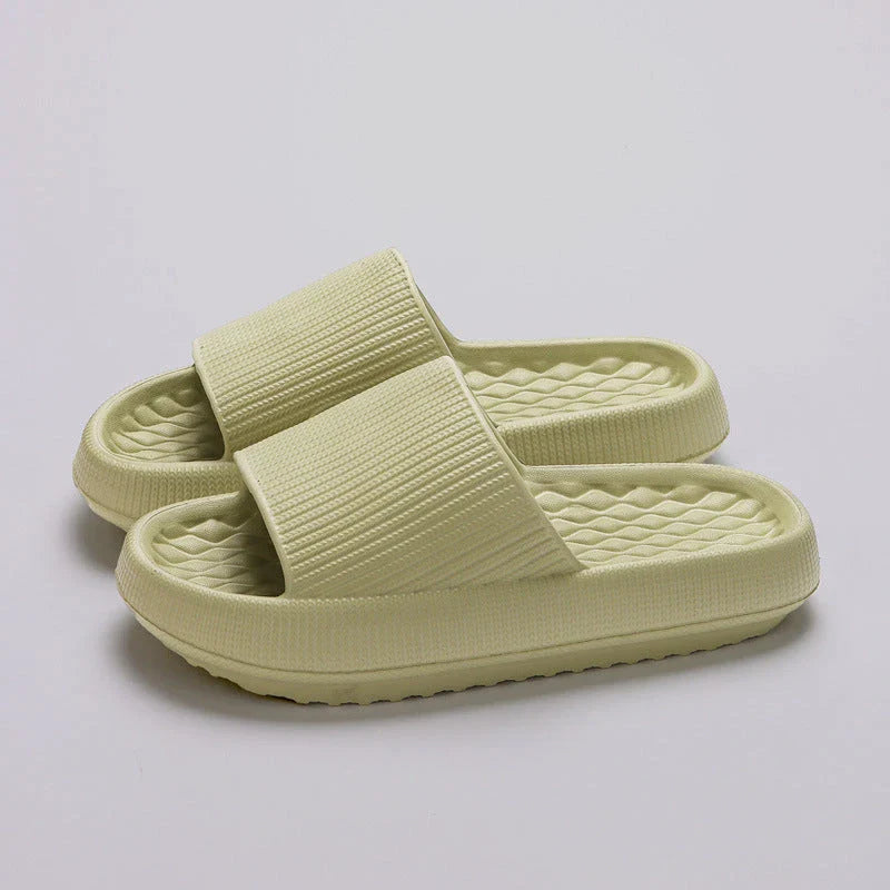 Comfortable and stylish EVA flip flops in various colors with unique rhombus stripe design