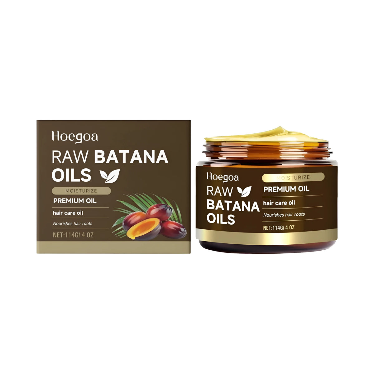 114g jar of Batana hair cream treatment oil with palm oil and glycerol for hair conditioning