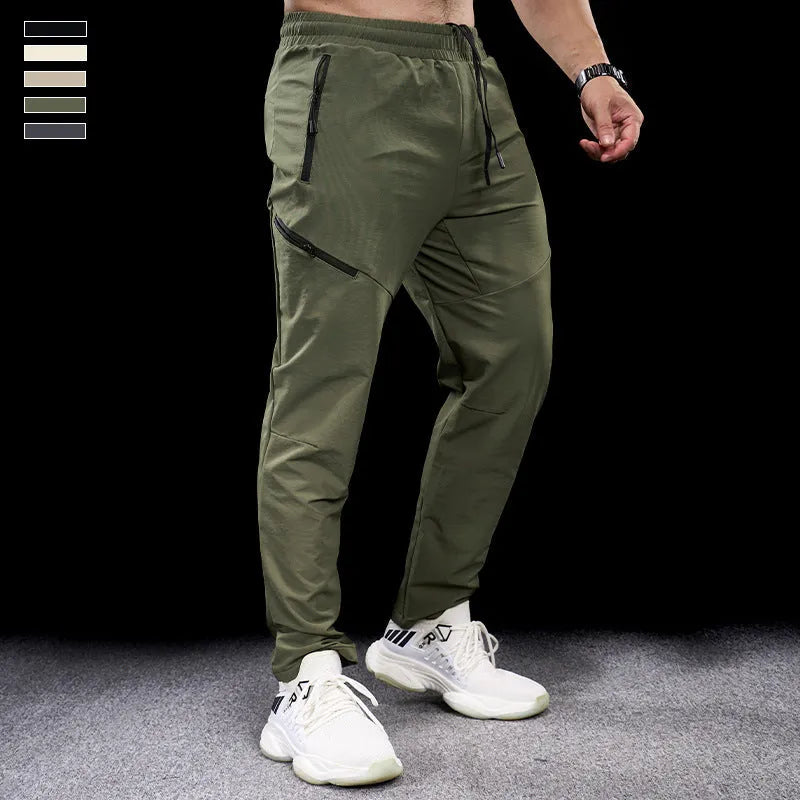 Men's waterproof quick-drying nylon workout trousers in multiple colour options