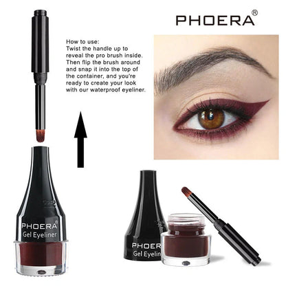 PHOERA Ten-Colour Eyeliner Set showcasing vibrant shades for creative eye makeup looks