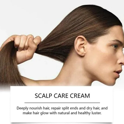100ml bottle of scalp care cream with botanical ingredients for hair
