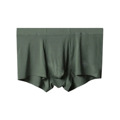 Men's solid colour seamless modal underwear in mid-waist style on a white background.