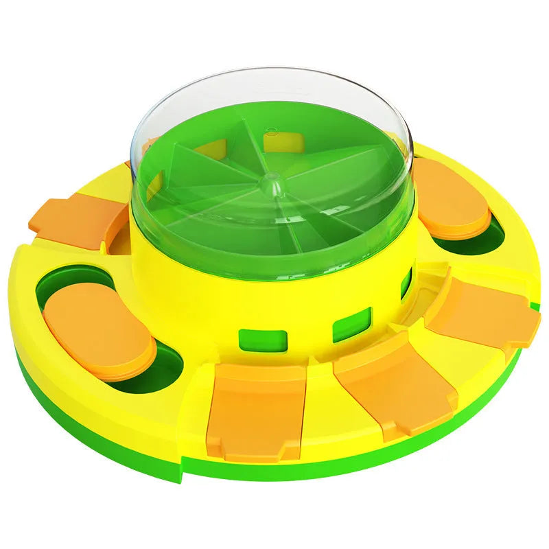 Plastic pet toy range with leaky bear dog toy, bulb tumbler cat toy, and sound teether ball in multiple colours