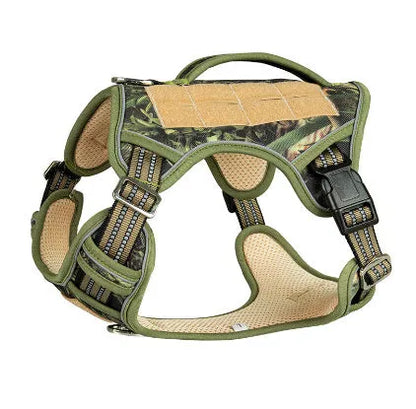 Tactical dog chest strap harness for search and rescue working dogs in Oxford cloth with adjustable sizing