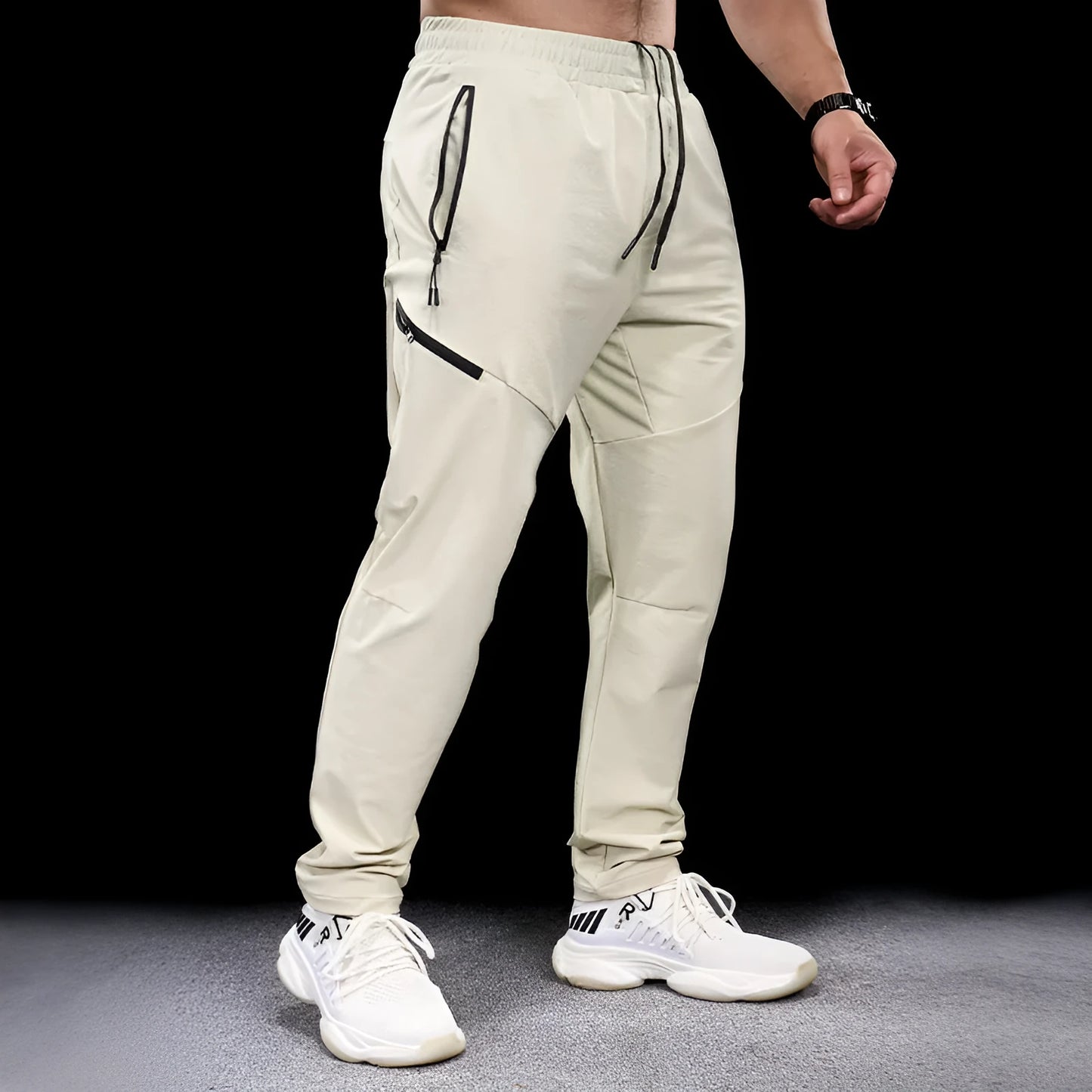 Men's waterproof quick-drying nylon workout trousers in multiple colour options