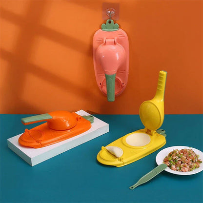 Ergonomic dumpling press tool made of food-grade plastic for easy and convenient homemade dumplings