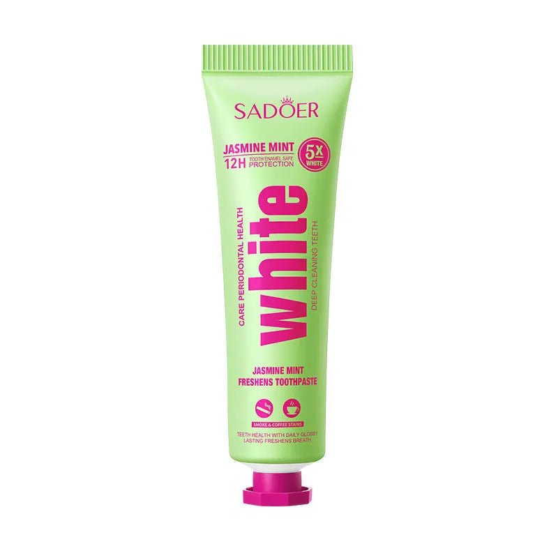 30g household toothpaste tube in jasmine, sea salt, ginger, raspberry or double mint flavour