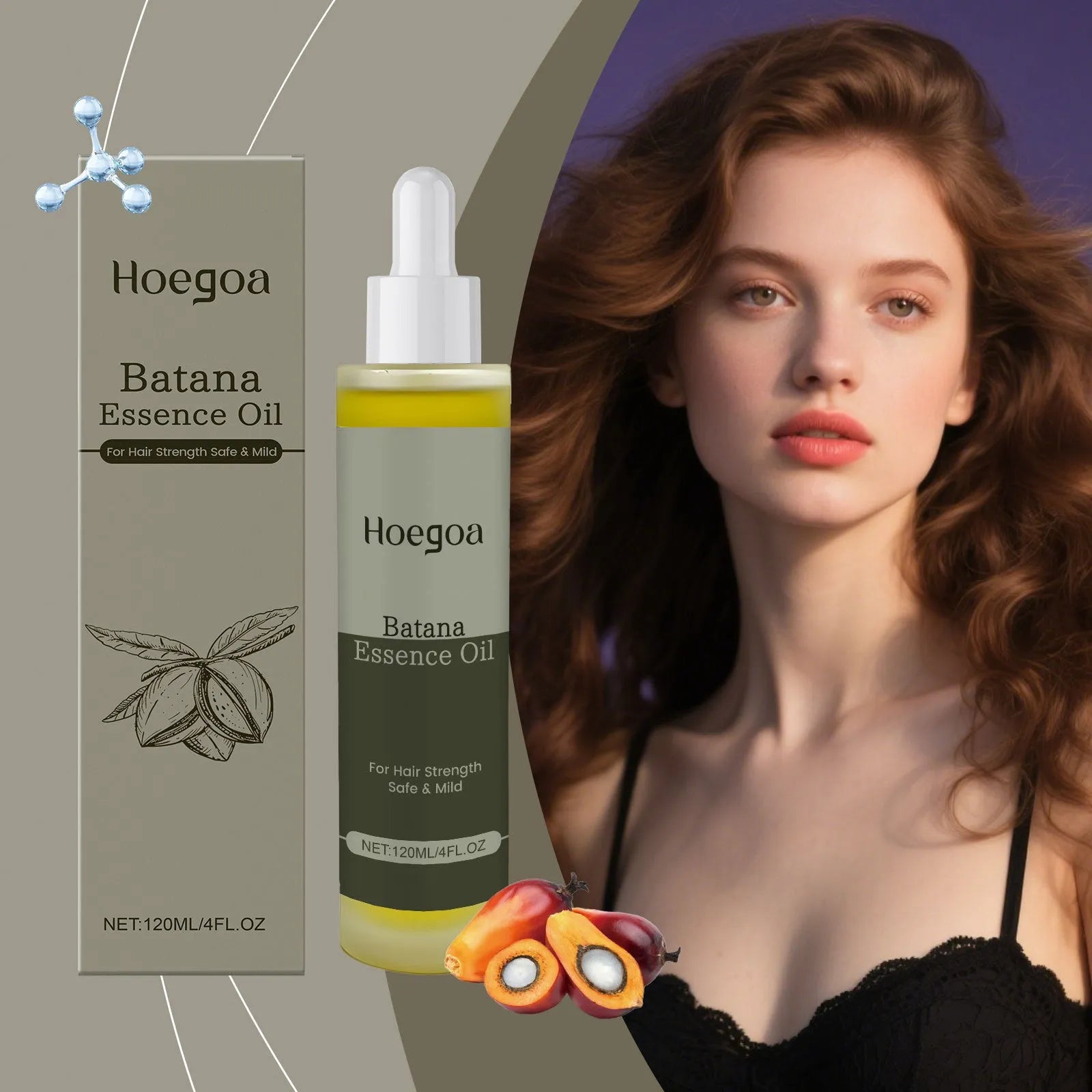 Platthana Secret Hair Essential Oil 120ml bottle with ginger root and rosemary oil formula