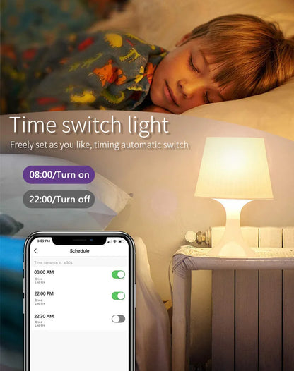 A white GU10 smart LED spotlight bulb with RGBCCT colour and Wi-Fi connectivity.