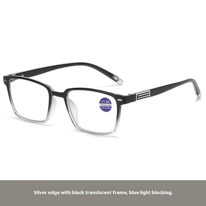 Multifocal reading glasses with photochromic lenses in various frame colour options
