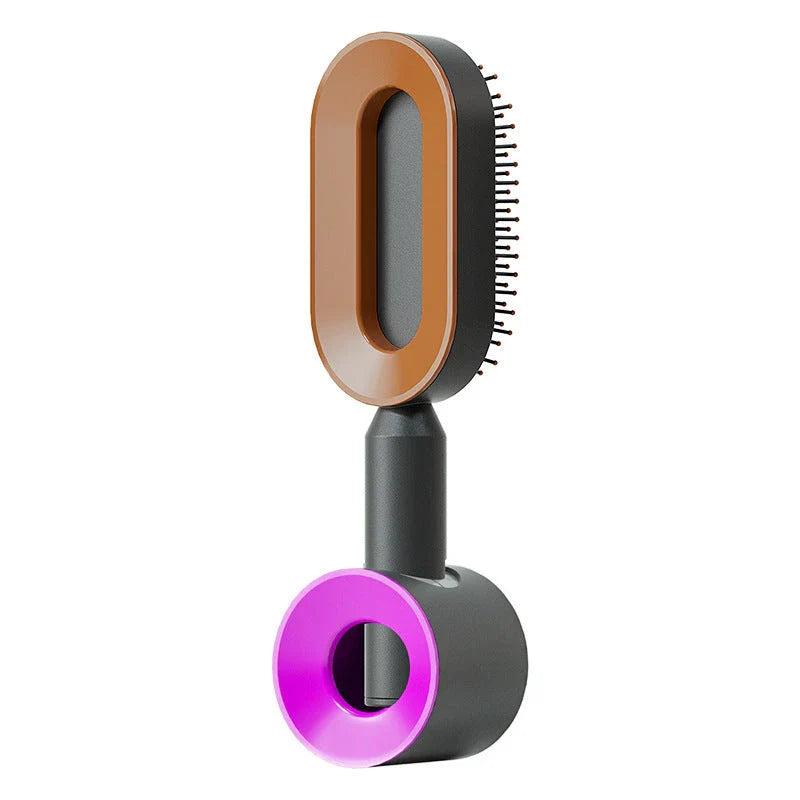 Premium self-cleaning hair brush with airbag massage technology for smooth, healthy hair