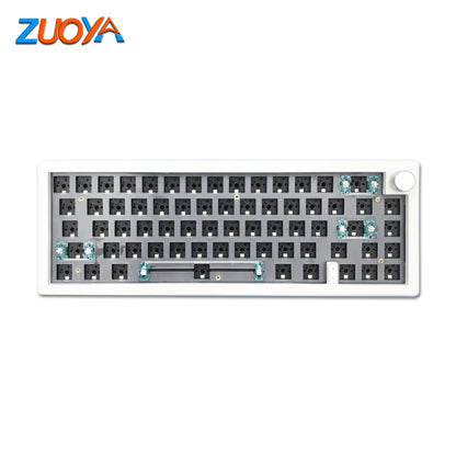 Custom DIY mechanical keyboard kit with RGB backlighting in seven colour options