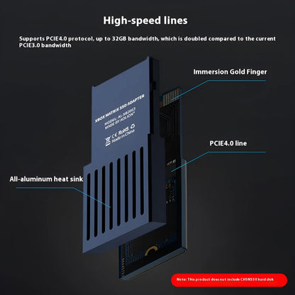 Xbox Series XS hard drive switching box made from aluminium alloy with CFexpress to M.2 SSD converter