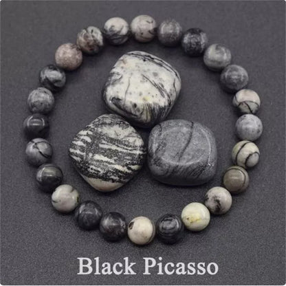 Natural stone tiger eye beaded bracelet for stress relief and yoga