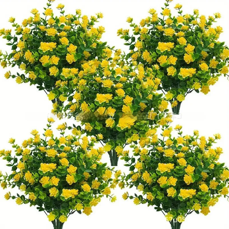 Artificial plastic flower bouquet in mixed colours for wedding and photography decoration