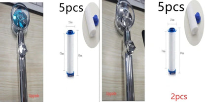 Turbo Propeller Shower Head with 360° fan extension and holder for a luxurious shower experience