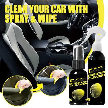 Car interior cleaner nozzle bottle in 30ml and 100ml with 10x3cm and 171x37mm dimensions