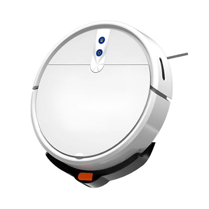 White or black sweeping robot vacuum cleaner with 600ml dust bin for automated floor cleaning