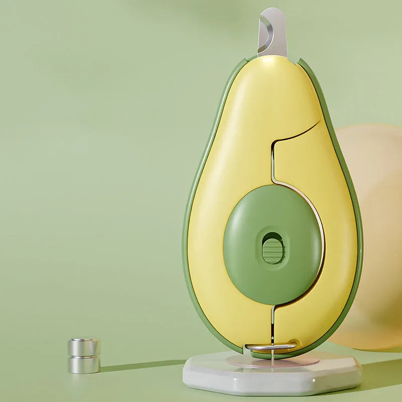 Professional LED pet nail clipper for small dogs and cats in green, pink, and white colours.