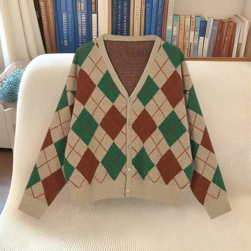 Long-sleeve knitted cardigan coat in a macaron colour palette, offering a medium-weight acrylic construction for versatile layering across seasons with a free size fit.