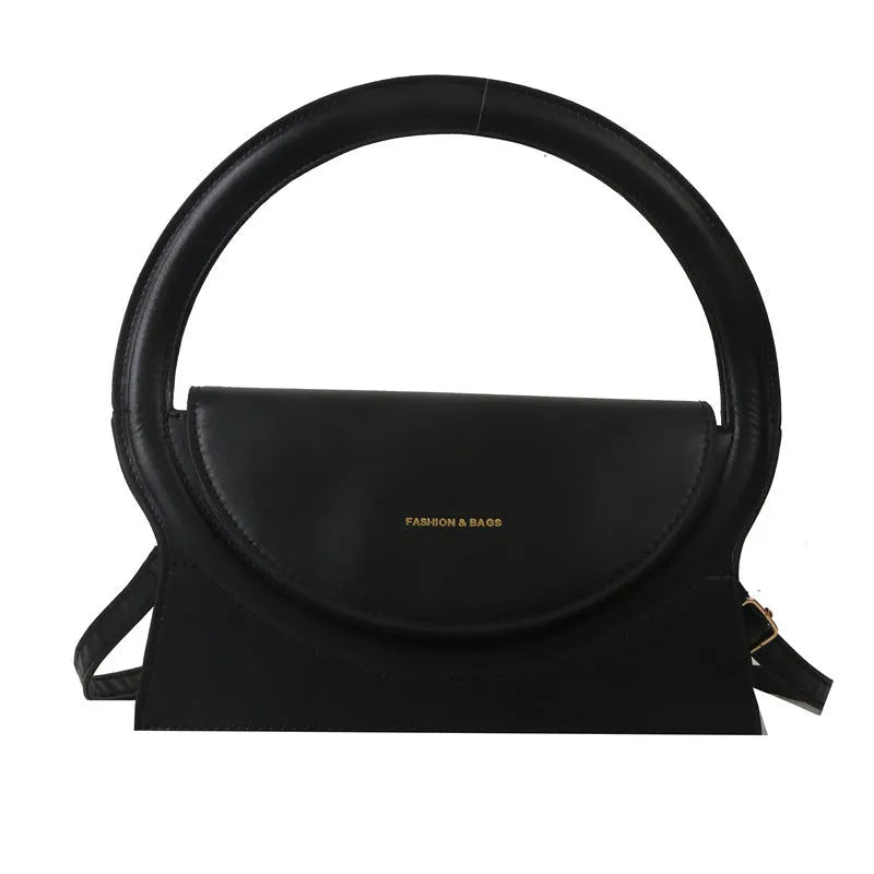 A square-shaped PU messenger bag in a choice of colours, showing external stitching and a sandwich pocket.