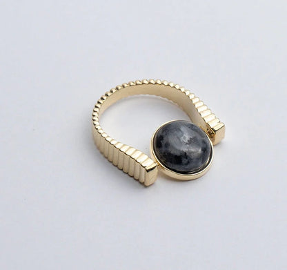 Original Fidget Spinner Ring with natural stone spinner for stress relief