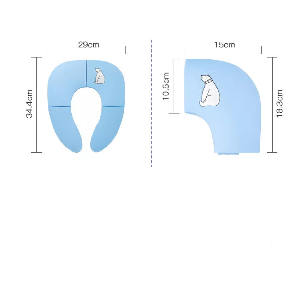Foldable Baby Travel Potty Seat in pink, yellow, and blue, lightweight and portable for toddlers