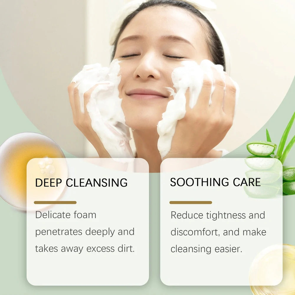 Centella Asiatica Soothing Facial Cleanser 120g tube with botanical extracts for facial skincare