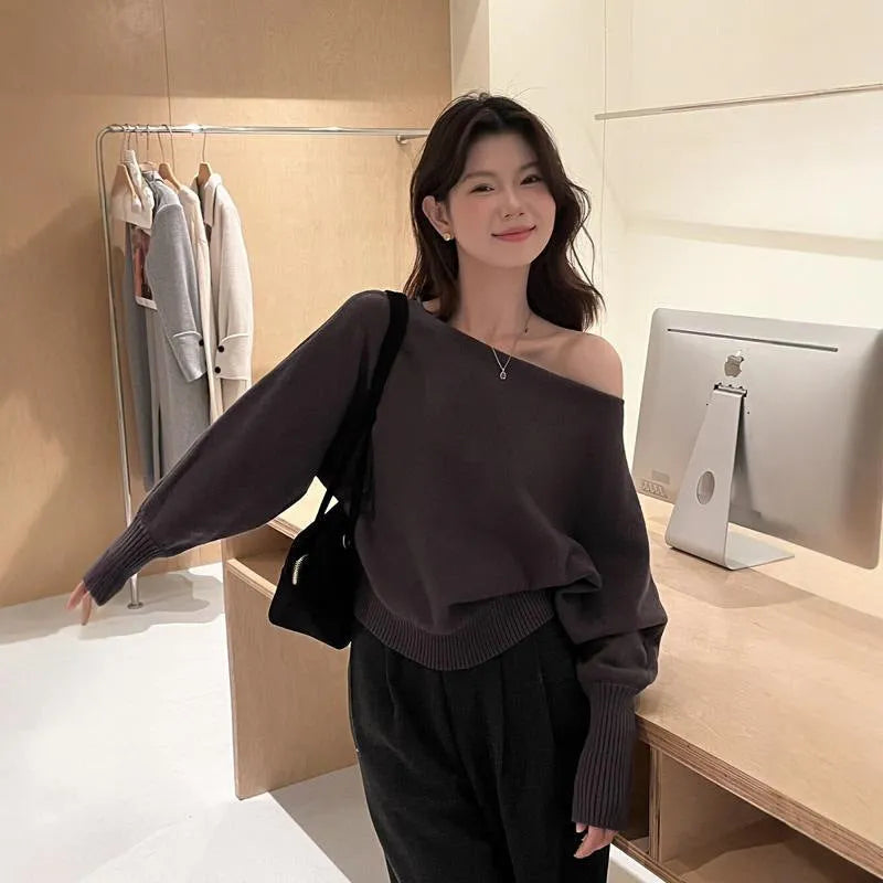 Women's long sleeve viscose pullover blouse in free size shown in one of seven colours.