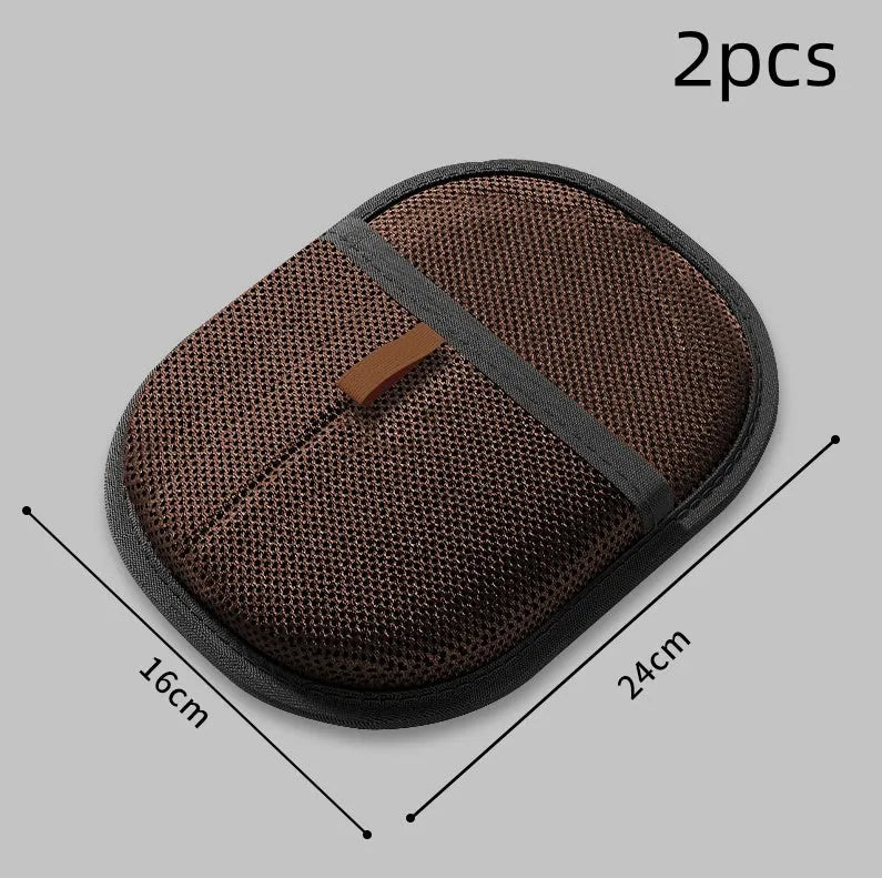 Black pet hair removal gloves with dual-sided silicone brush design for dog cat rabbit grooming