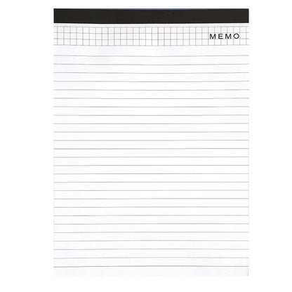 A4 tearable notebook showing grid paper pages and wireless adhesive binding for clean sheet removal