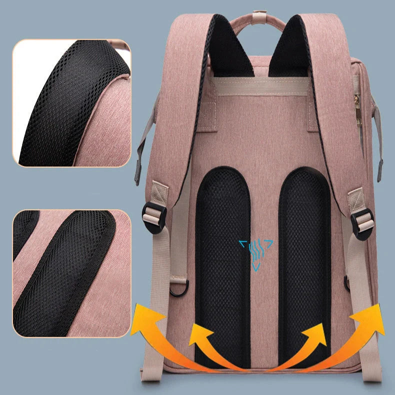 New Mummy Baby Crib Backpack in various colours with insulated compartment for milk storage