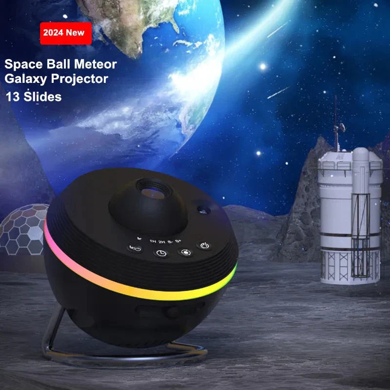 Dynamic Meteor 13-in-1 Galaxy Projector Lamp with Mesmerizing Meteor Shower Effects for Home Decor and Kids Bedroom