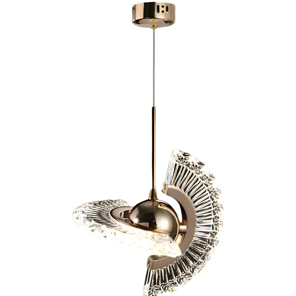 Zinc alloy UFO chandelier with fishing line design and adjustable 2m height