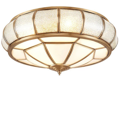 Copper wall lamp for bedroom corridor balcony, 220V tri colour light, 35cm or 45cm head diameter