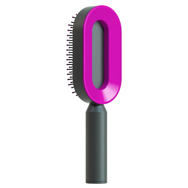 Premium self-cleaning hair brush with airbag massage technology for smooth, healthy hair