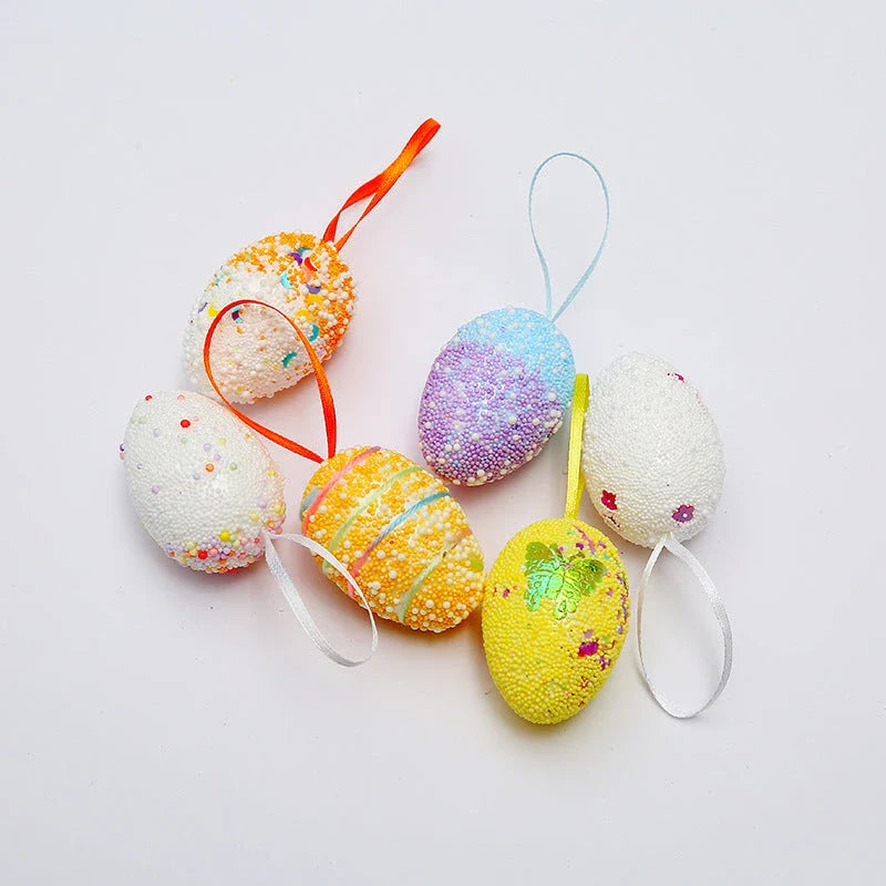 Colourful and vivid painted Easter egg ornaments in various sizes and styles, perfect for decorating Easter baskets, trees, and more.
