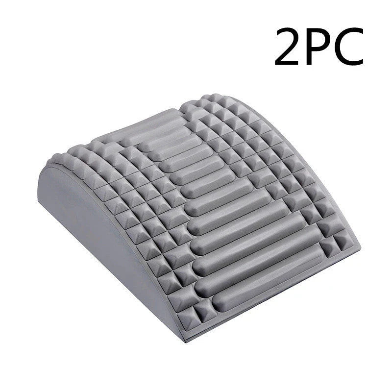 Premium back stretcher pillow with acupressure design to relieve neck, lumbar, and sciatica pain