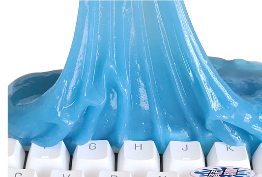 Blue vehicle soft glue gap cleaner tool, 200g box, 7cm height for removing debris from car crevices
