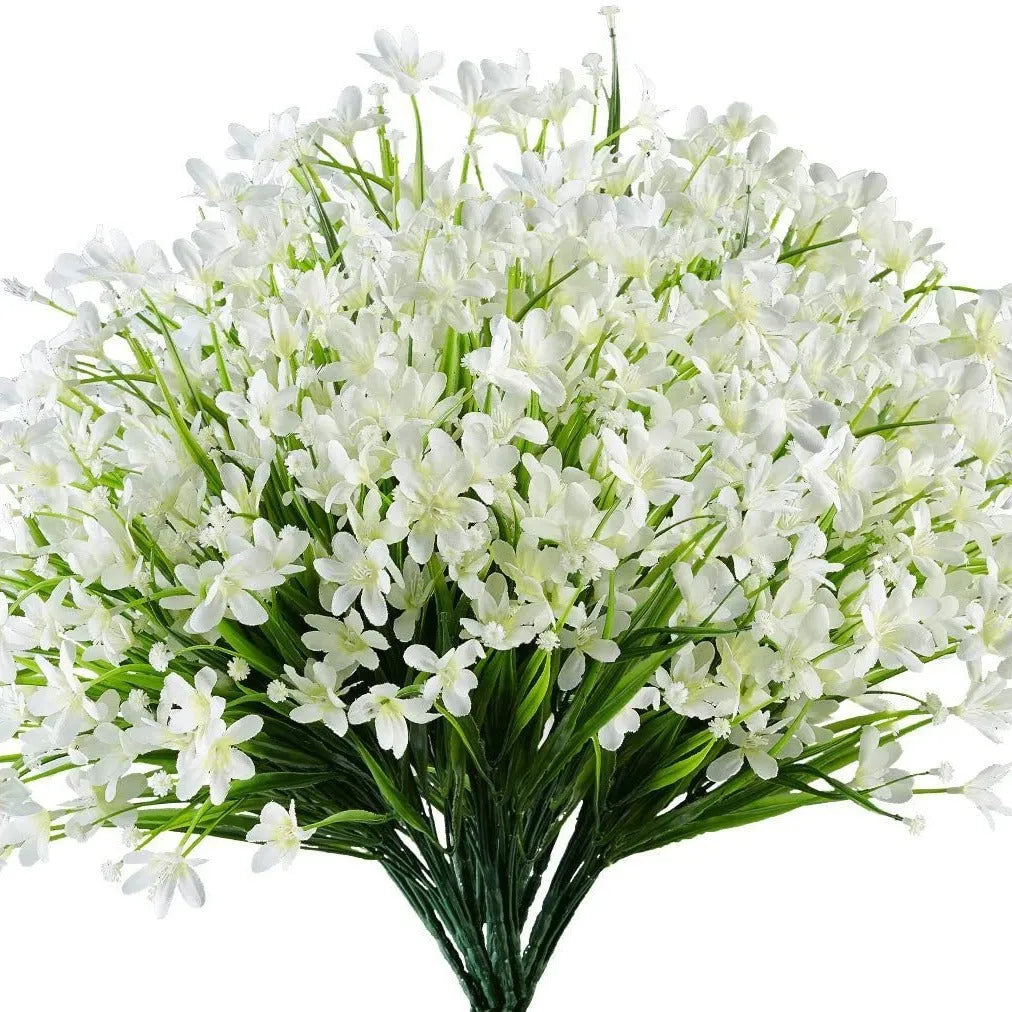 Starry sky design artificial green plant, 37cm tall, in a choice of six colours.