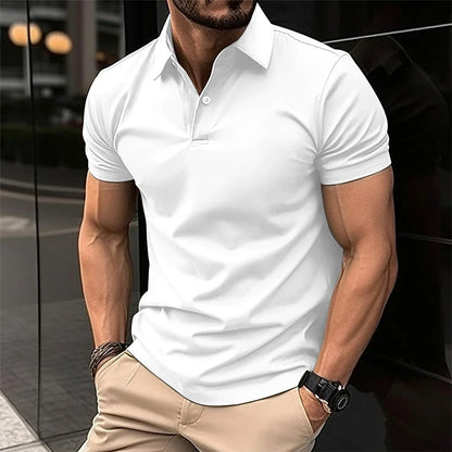Premium cotton polo shirt for men in various solid colors and sizes