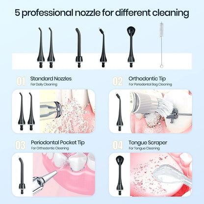 Black Prooral portable oral irrigator water pick with 300mL tank