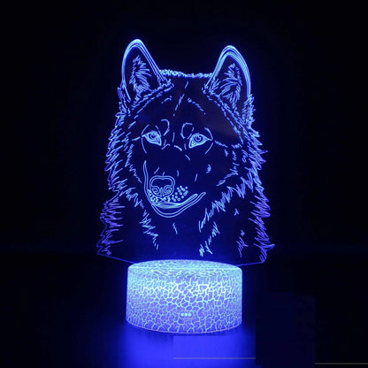 Colour-changing LED desk lamp with touch controls and remote showing multiple colour options