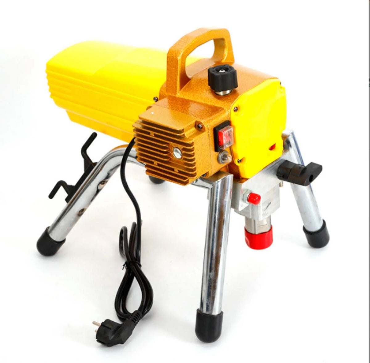 Blue electric airless spraying machine with spray gun and 50cm extension rod for paint application