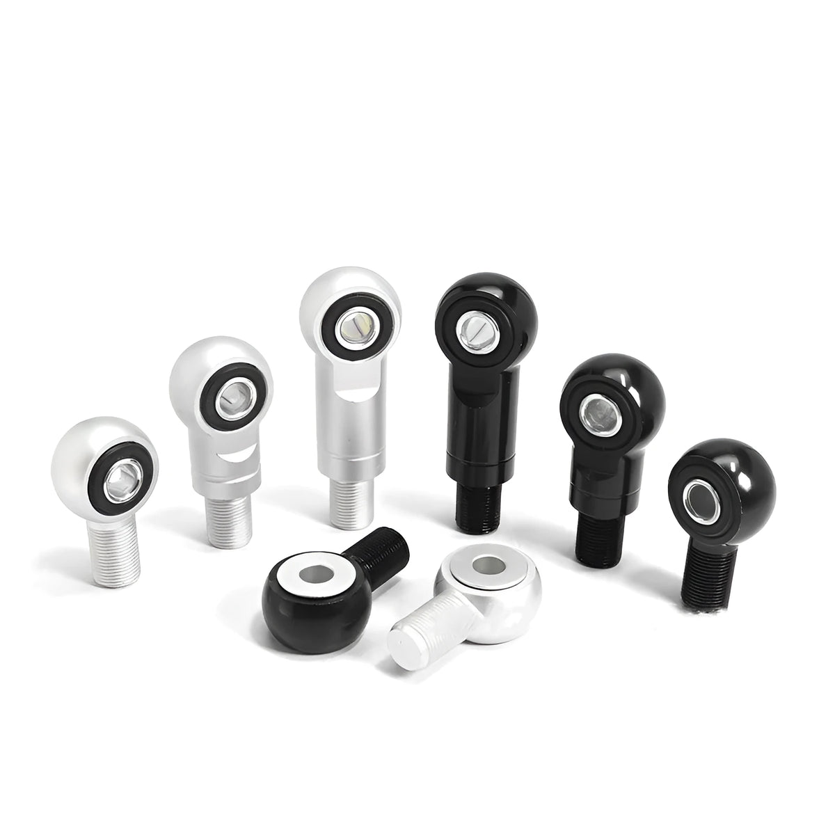 Aluminium alloy motorcycle shock absorber round head conversion kit with height adjustment options