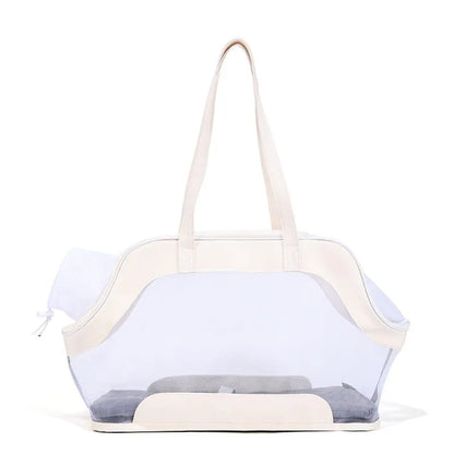 MOORPET leather cat outing carry bag in a solid colour with 25L capacity